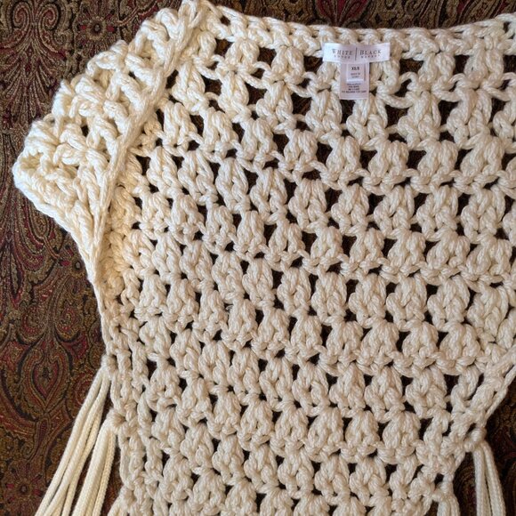 Crochet White House Black Market Vest - Picture 2 of 11